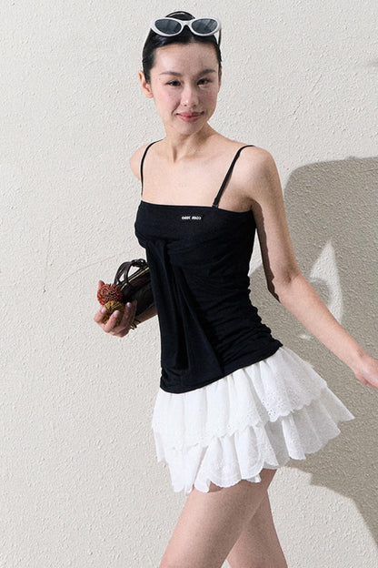 Elegant Layered Lace Skirt