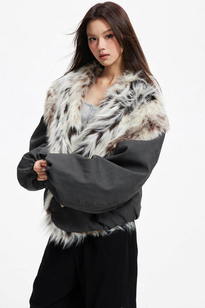 Winter Luxe Fur Collar Jacket