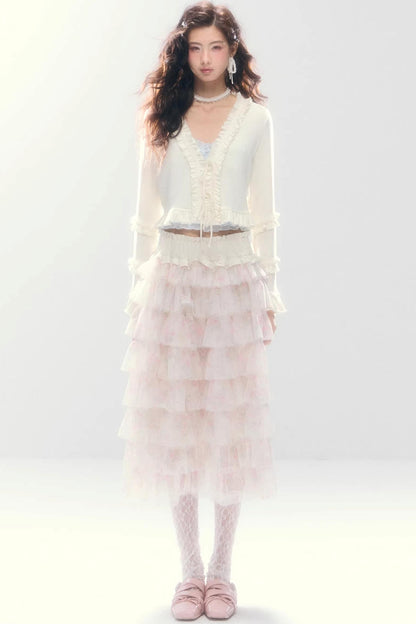 Multi-Layered Mesh Skirt