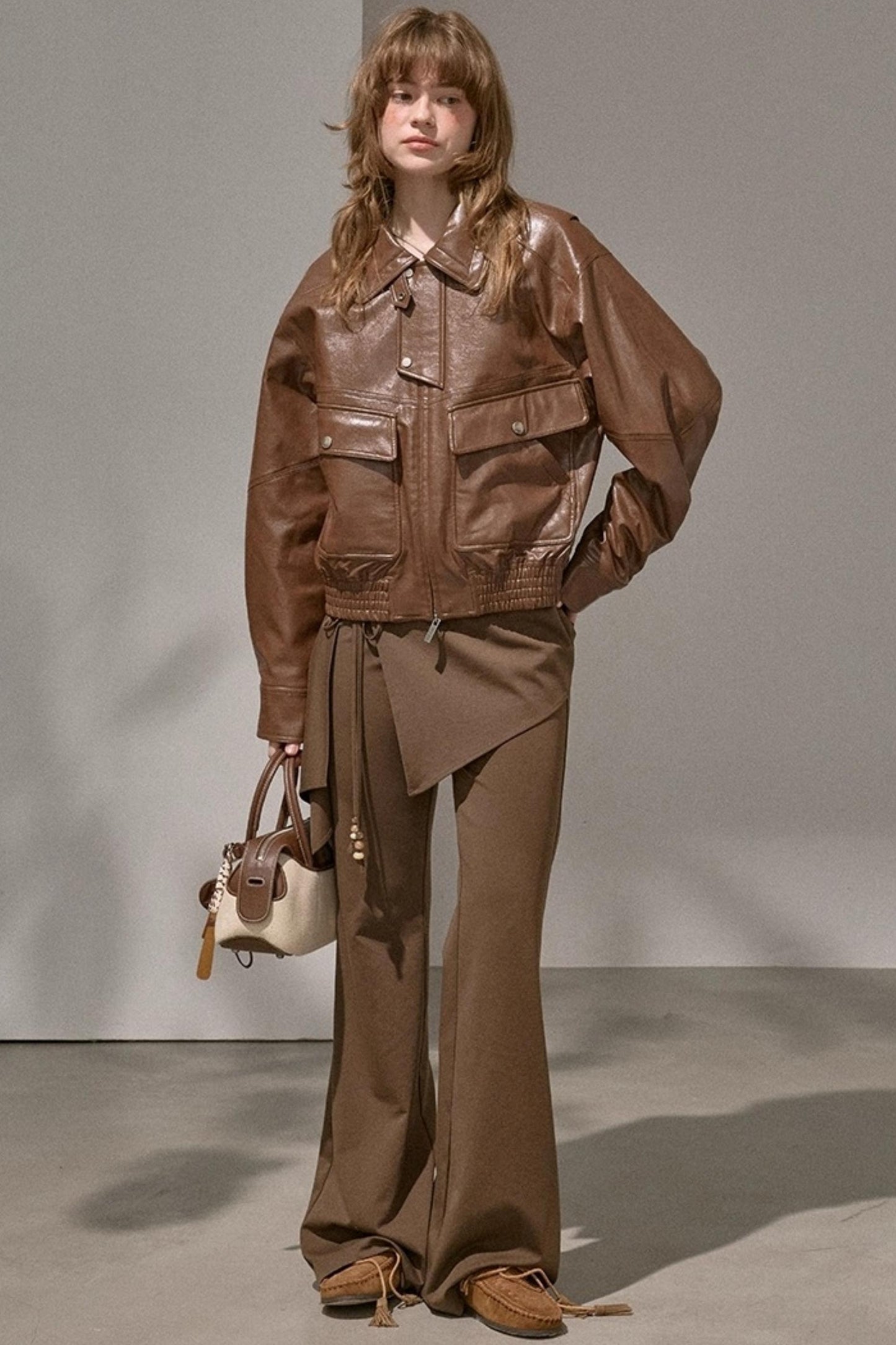 Waist Curtain Micro Flared Pants