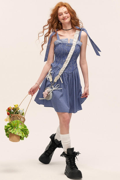 French Striped Bow Sundress