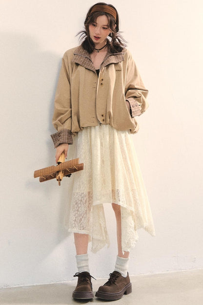 Patchwork Cocoon Jacket Set-Up