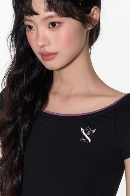 Nap Embroidery Short Sleeve T-Shirt