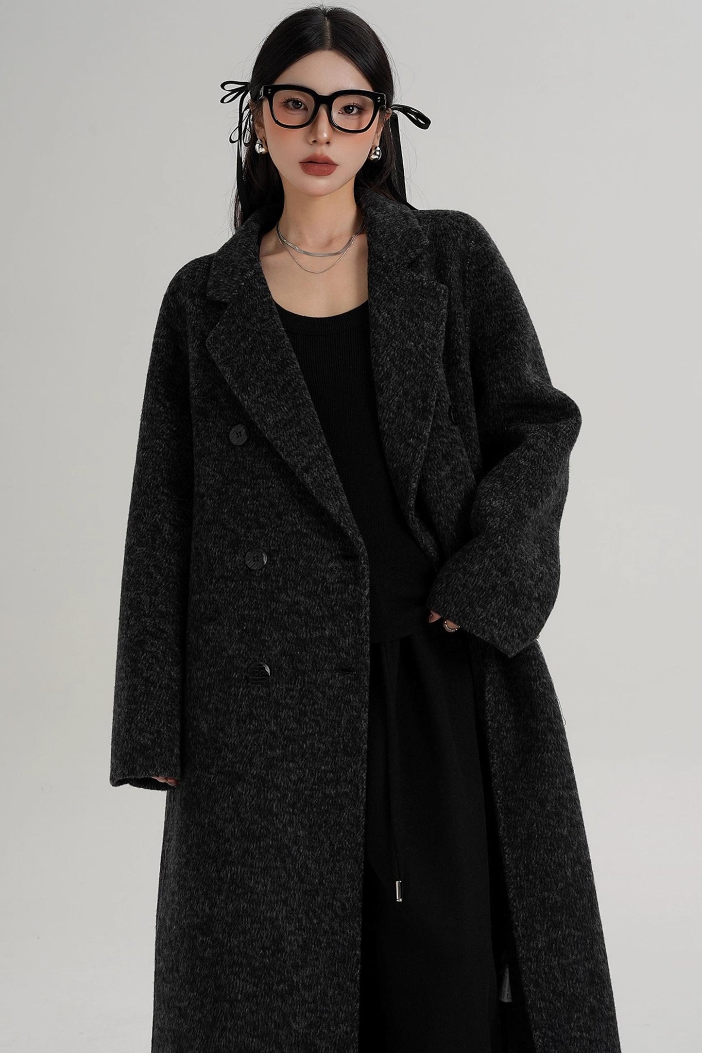 Textured Wool Suit Coat