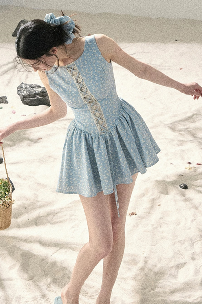 Sage Floral Lace Dress