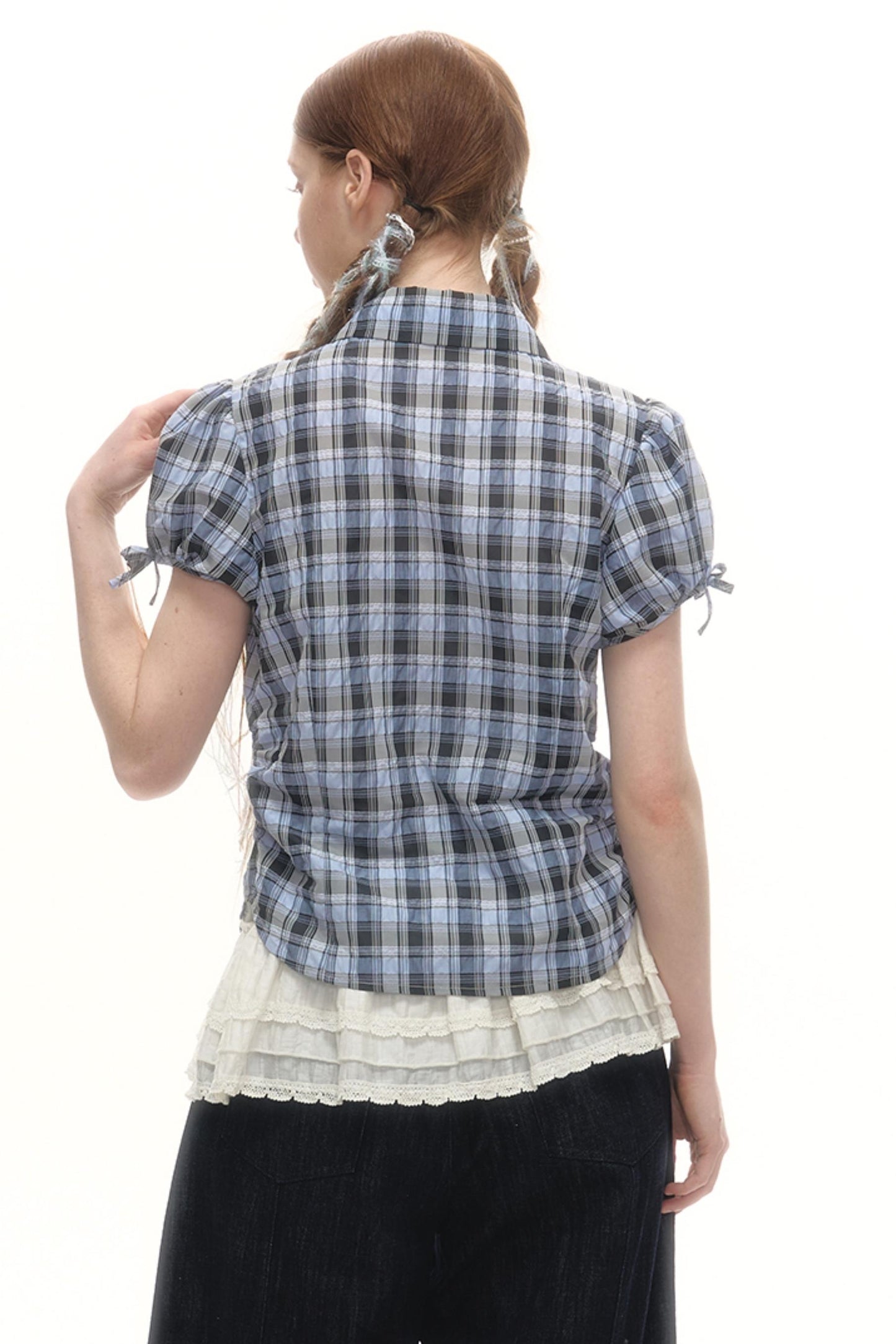 Plaid Lace Summer Shirt