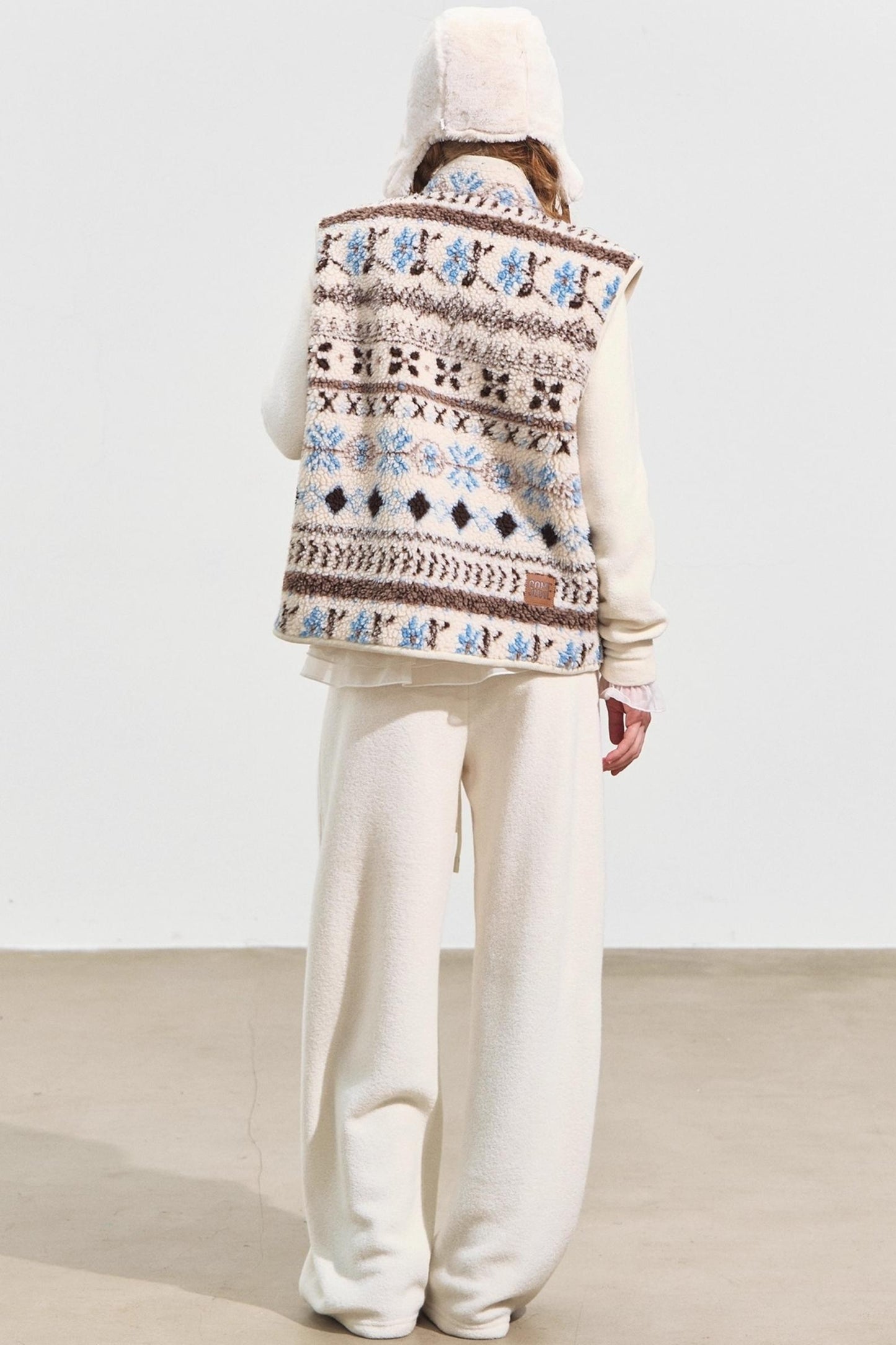 Fair Isle Jacquard Fleece Vest