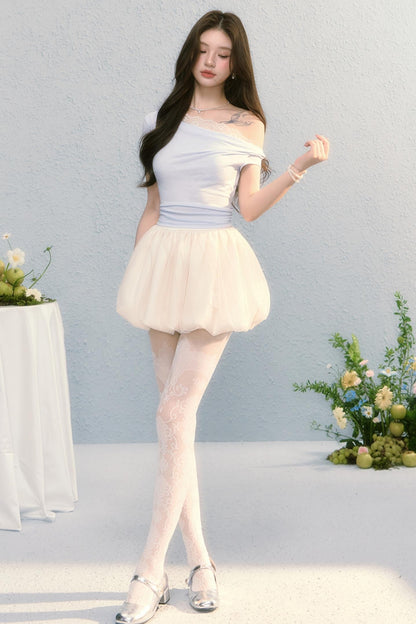 Summer Embroidered Lace Bloomer Skirt