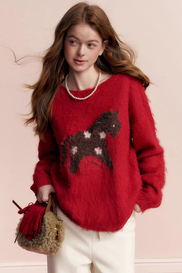 Floral Wool Jacquard Sweater