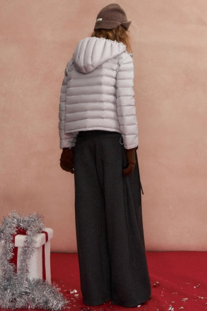 Pleated Bow Woolen Pants