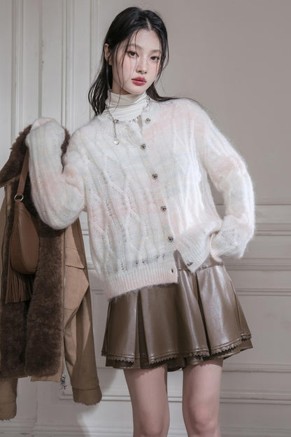 Gradient Wool Cardigan