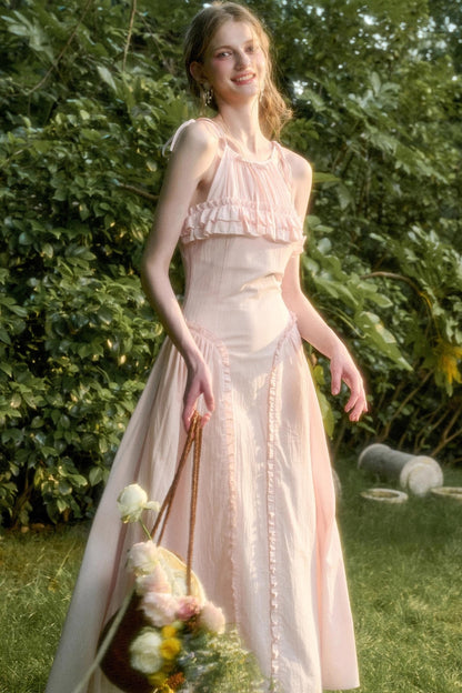 Rose Sea Halterneck Long Skirt