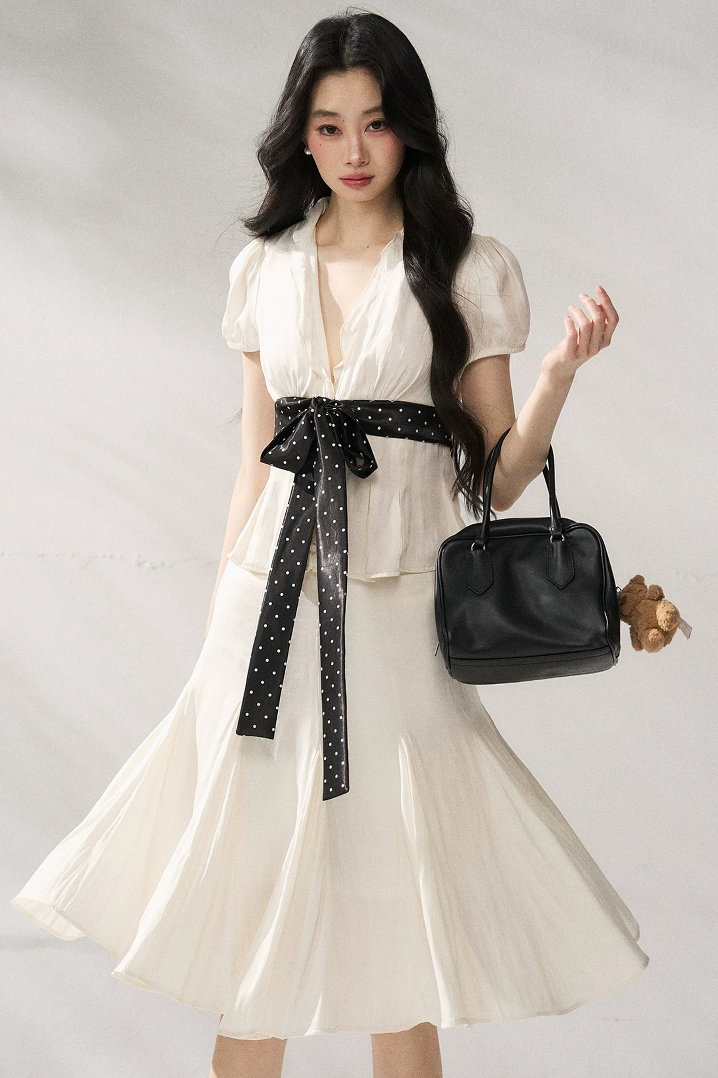 Tie Waist V-Neck Top