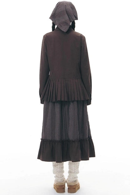 Patchwork Ruffled Umbrella Skirt