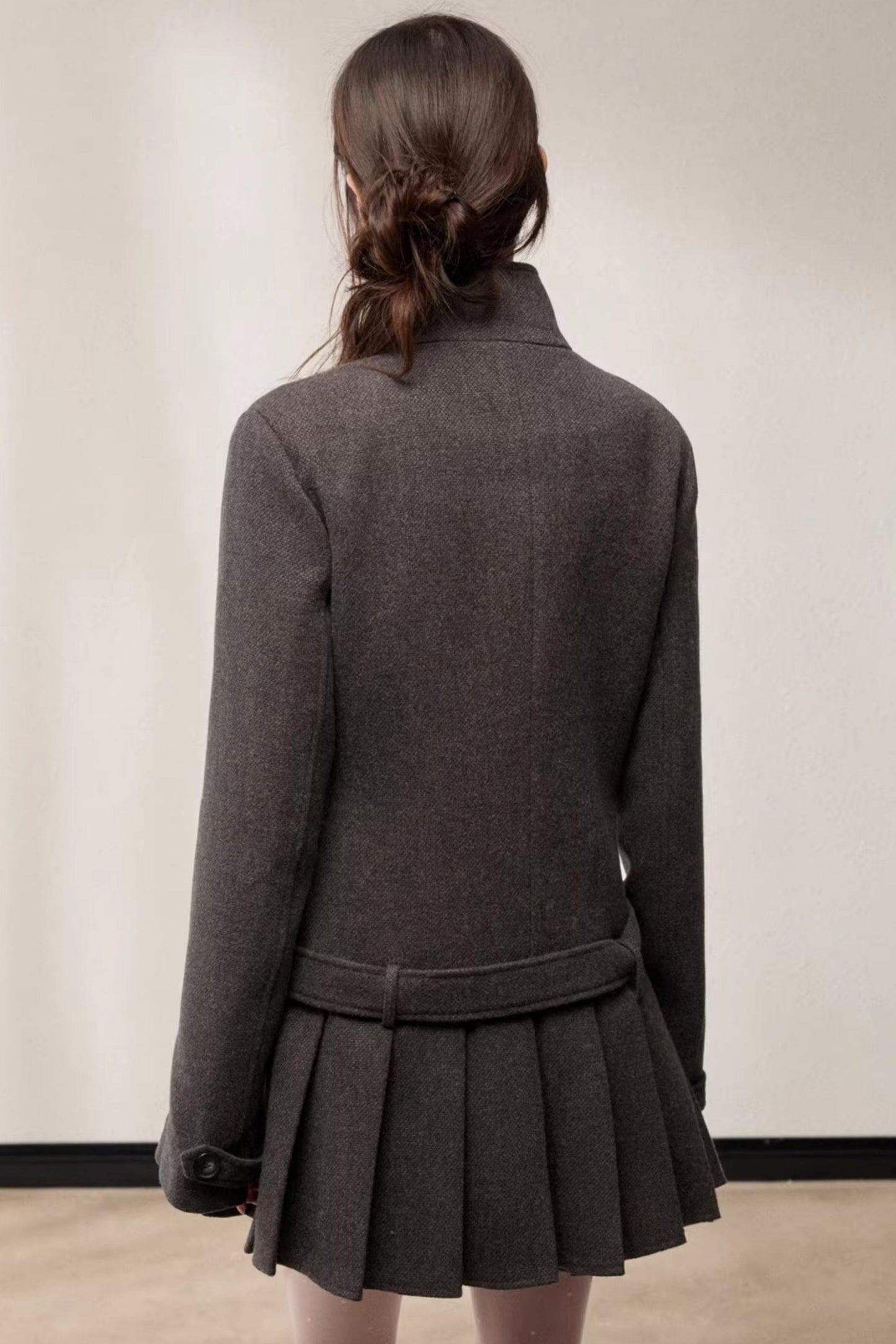 Stand-Up Collar Woolen Coat