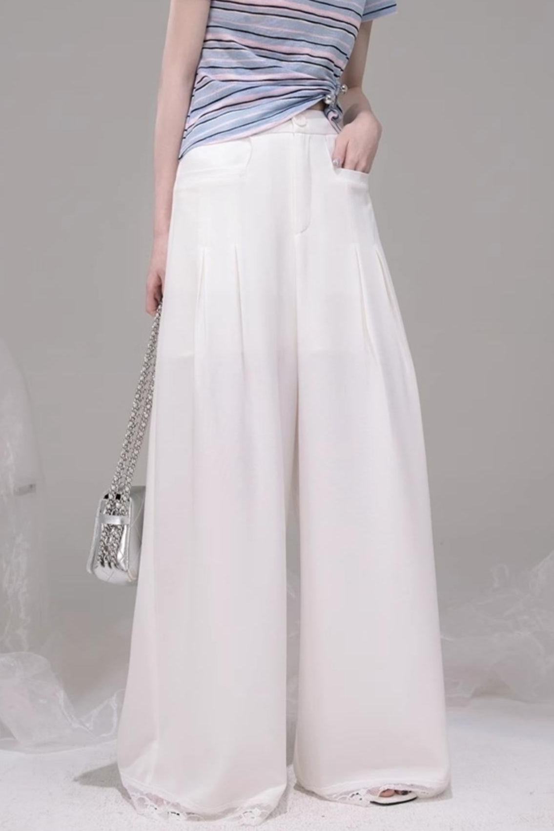 Chic Apricot Wide Leg Pants