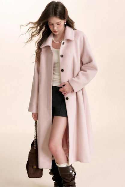 Woolen Dark Gray A-Line Pants