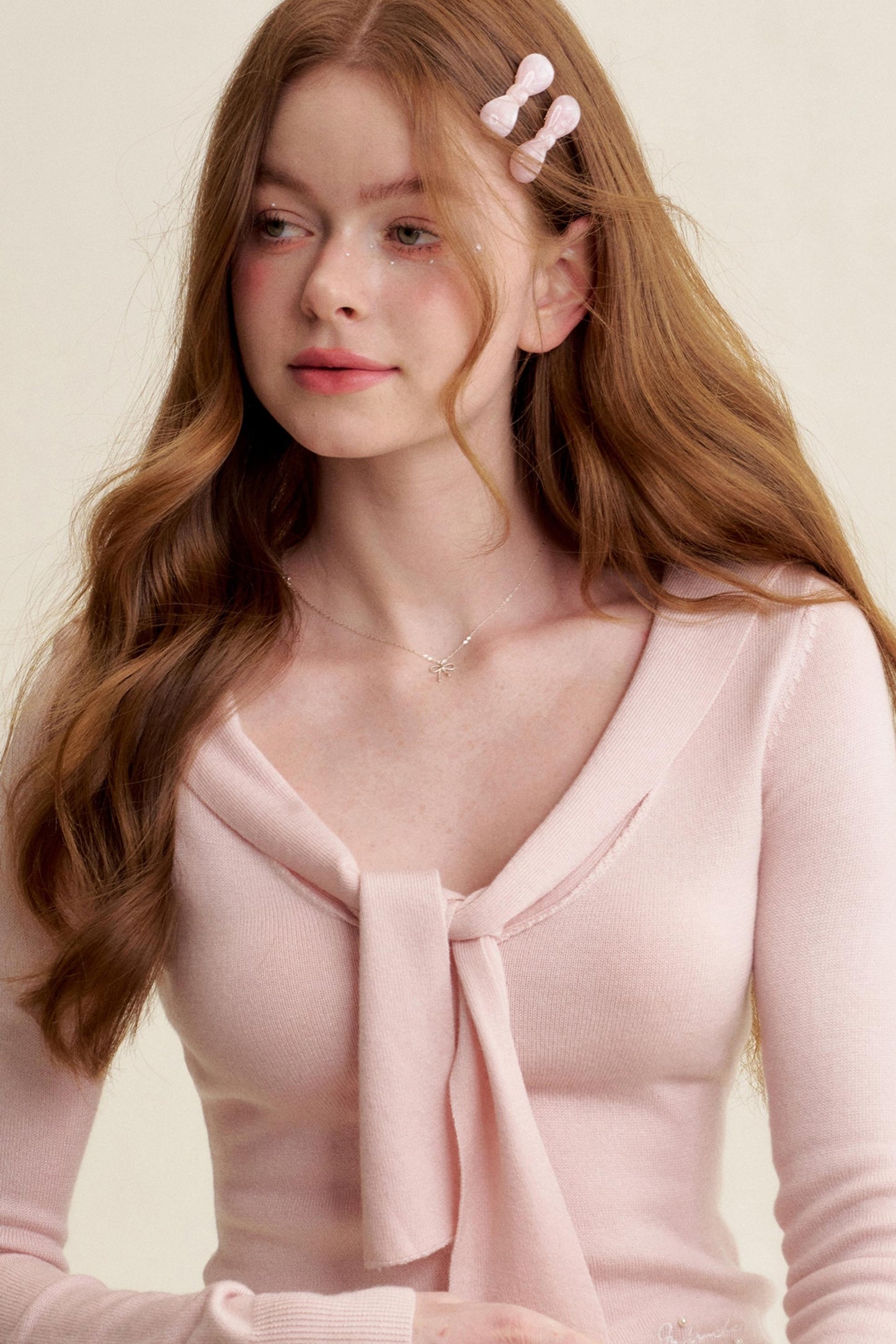 Romantic Navy Knit Shawl Top