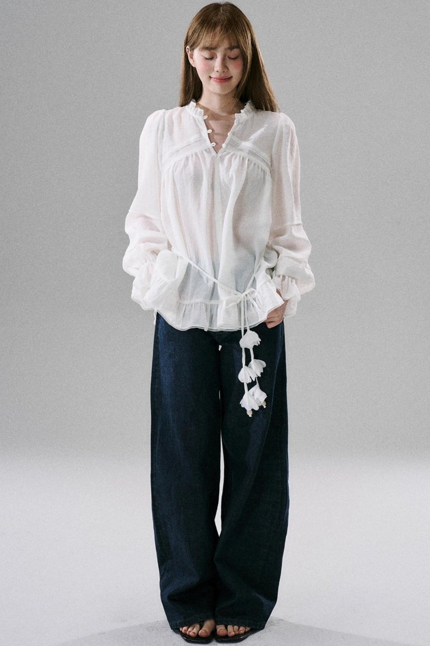 Symphony Acetate Flower Top