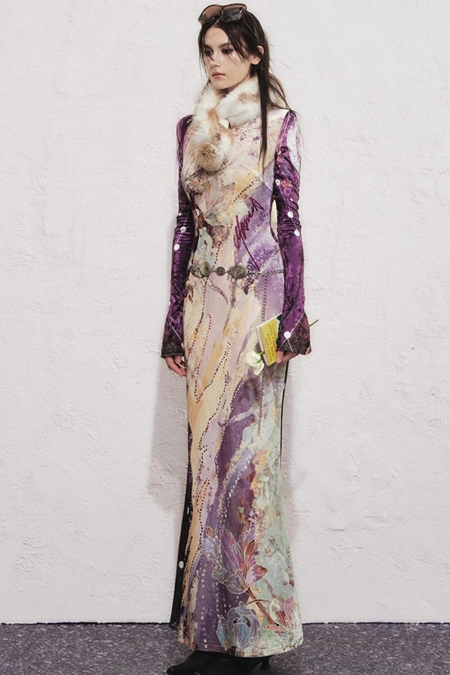 Velvet V-Neck Mermaid Dress