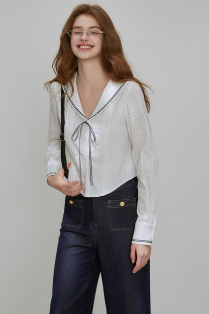 Basic Thin Maritime Casual Shirt