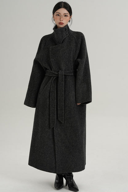 High Neck Wool Coat