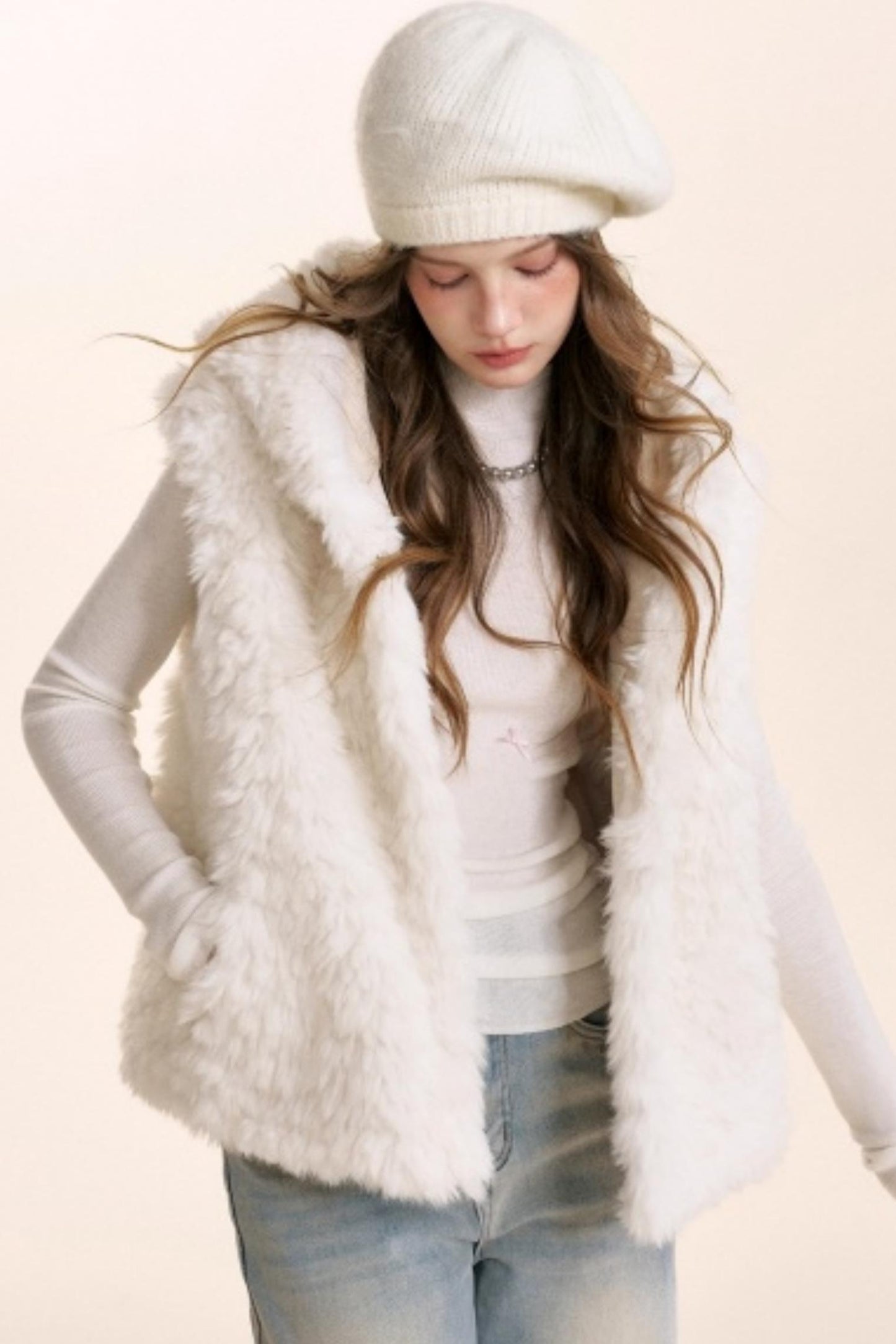 Bear Fur Hooded Fleece Jacket