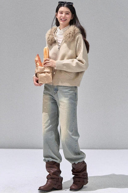 Retro Washed Straight Jeans