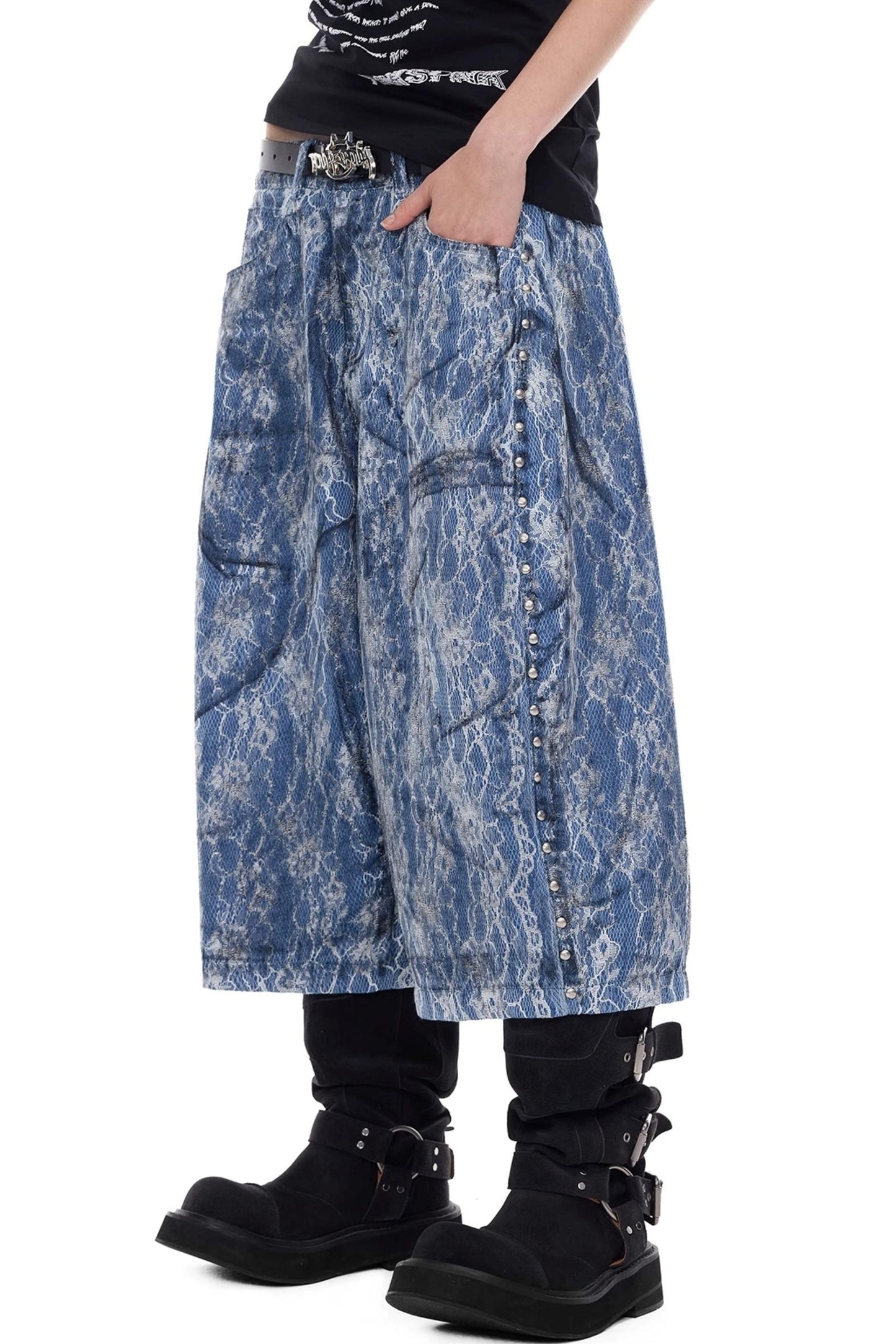 Electric Moon Denim Shorts