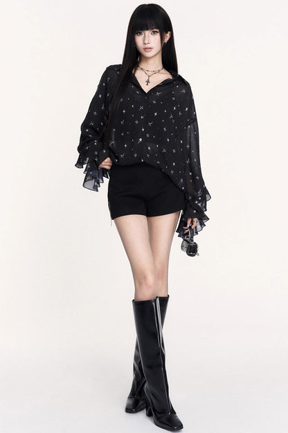 Versatile Cross Waist A-Line Shorts