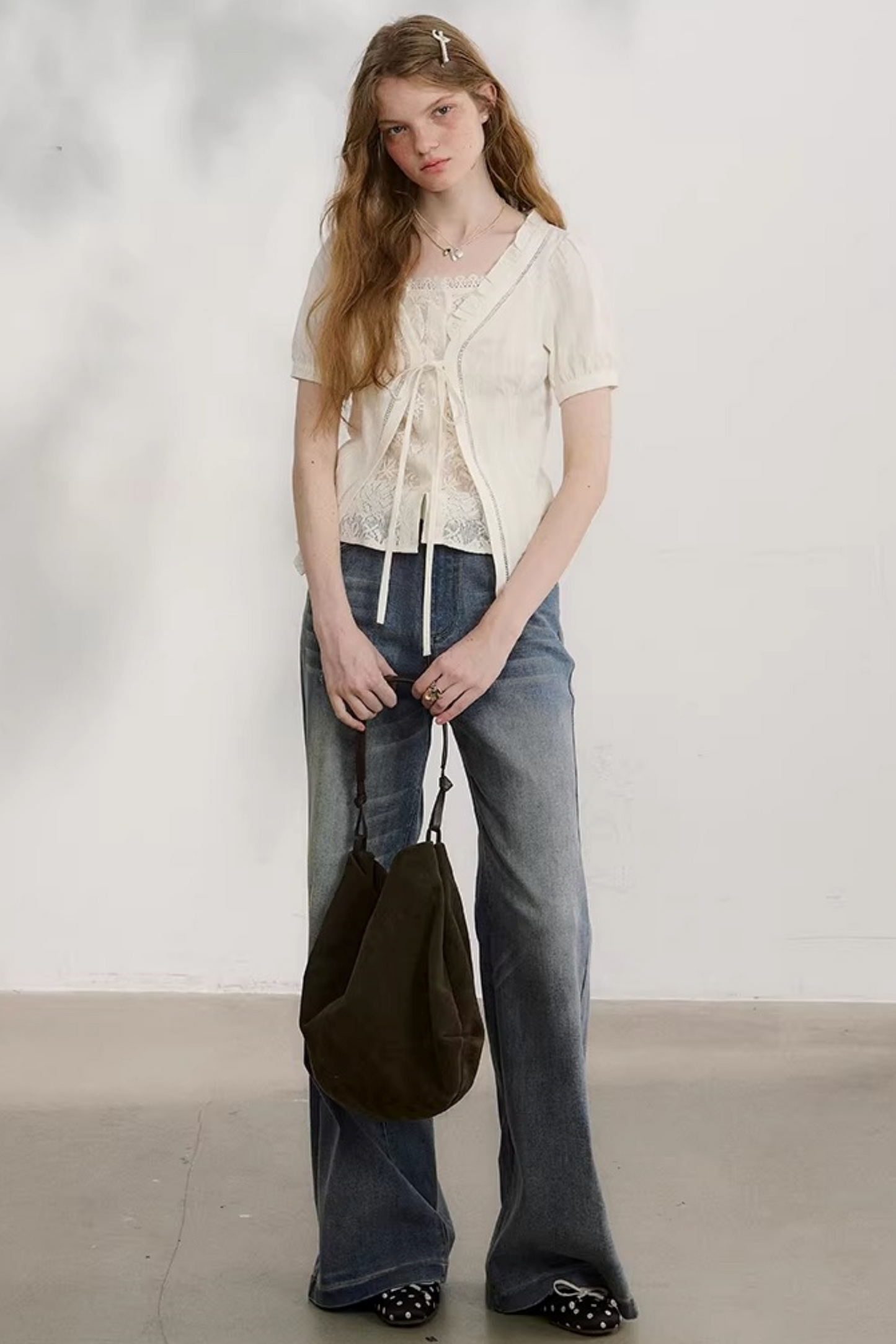 Cloud Peony Lace Blouse