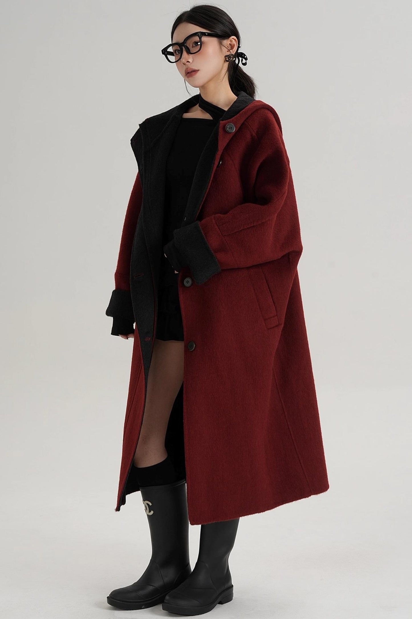 Temperament Long Wool Jacket