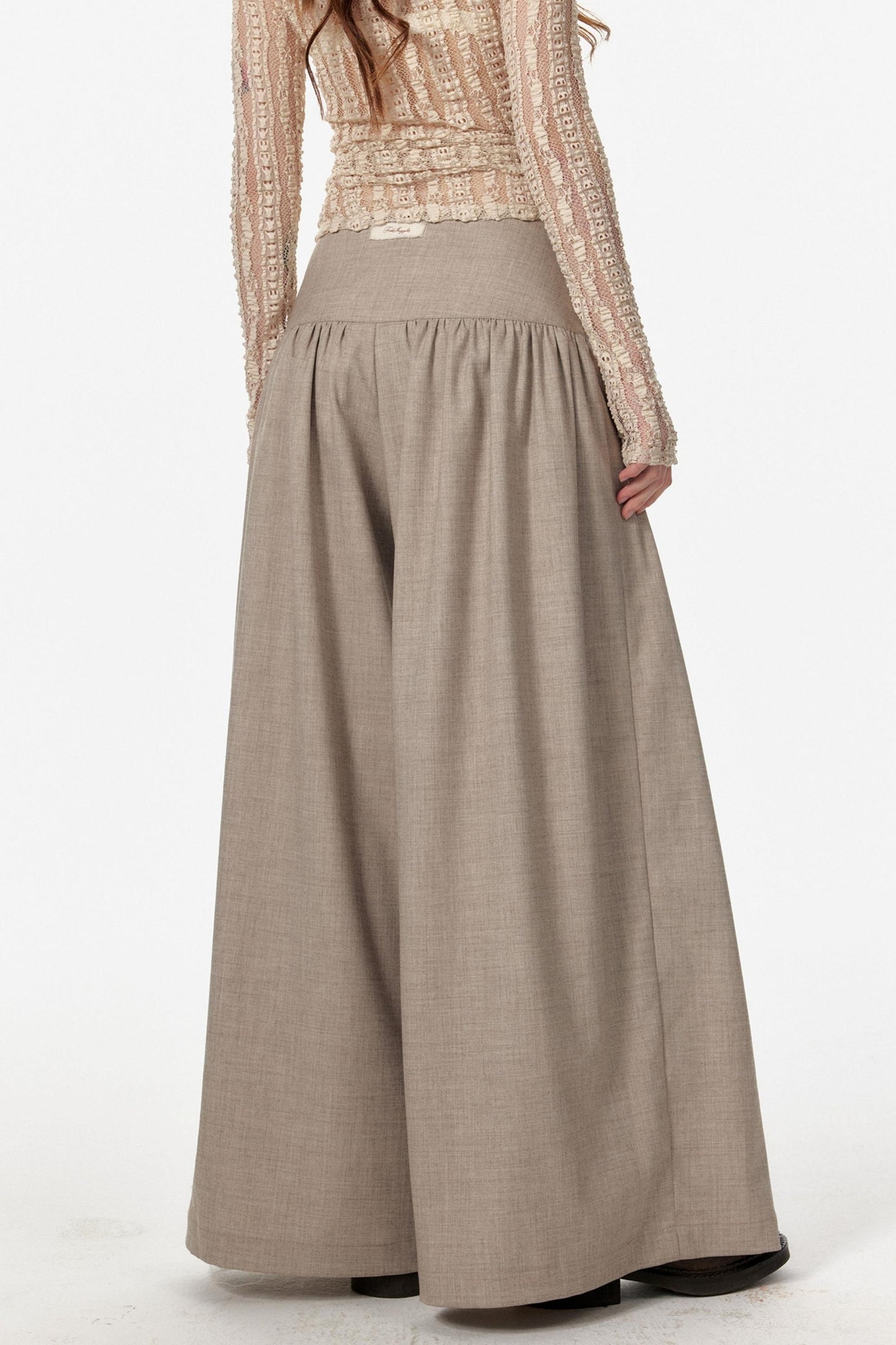 Retro Wide Slim Drape Pants