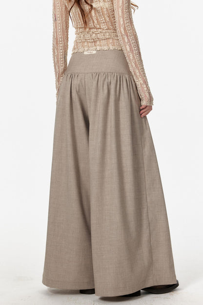 Retro Wide Slim Drape Pants