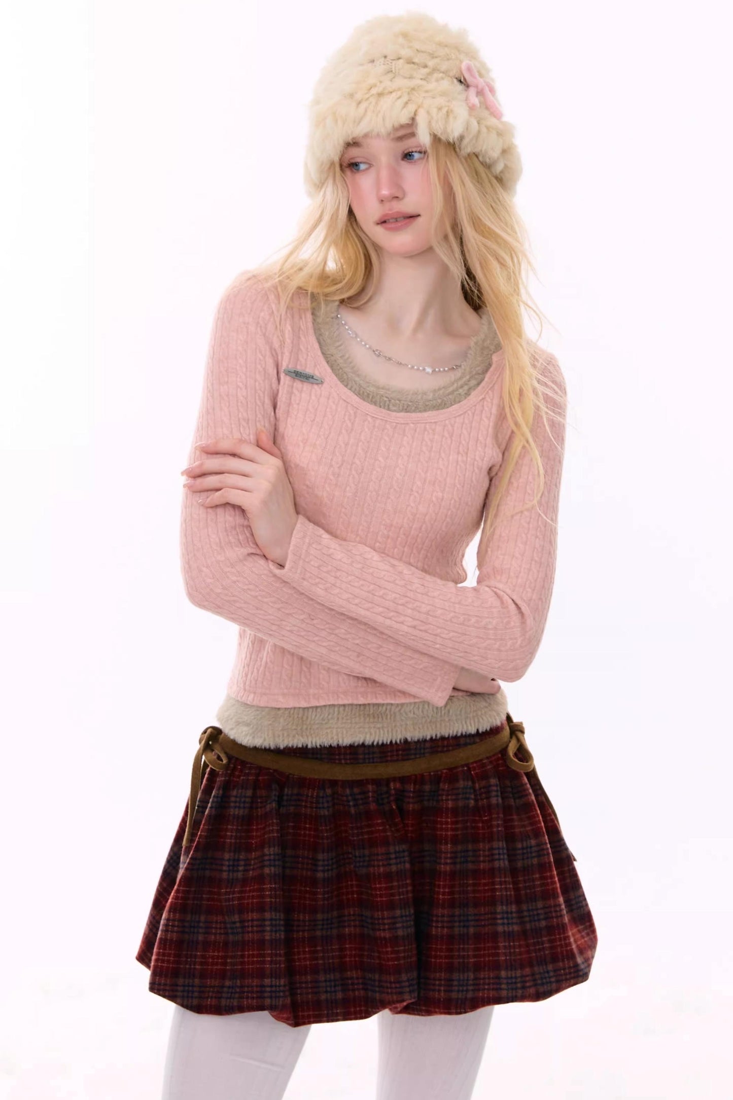 Retro Knit Chain Top