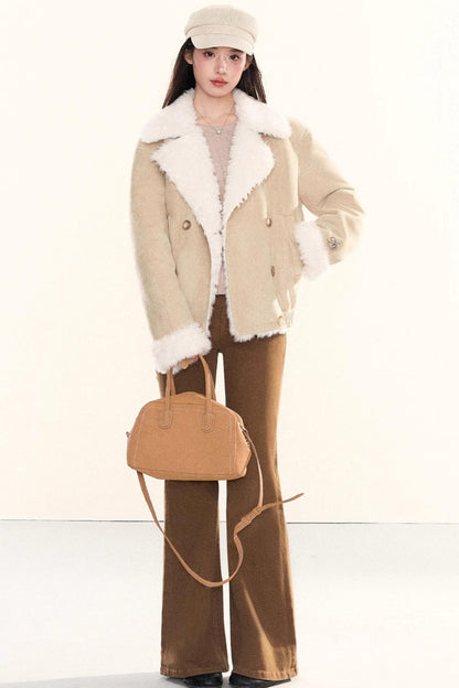 Washed Denim Flared Pants