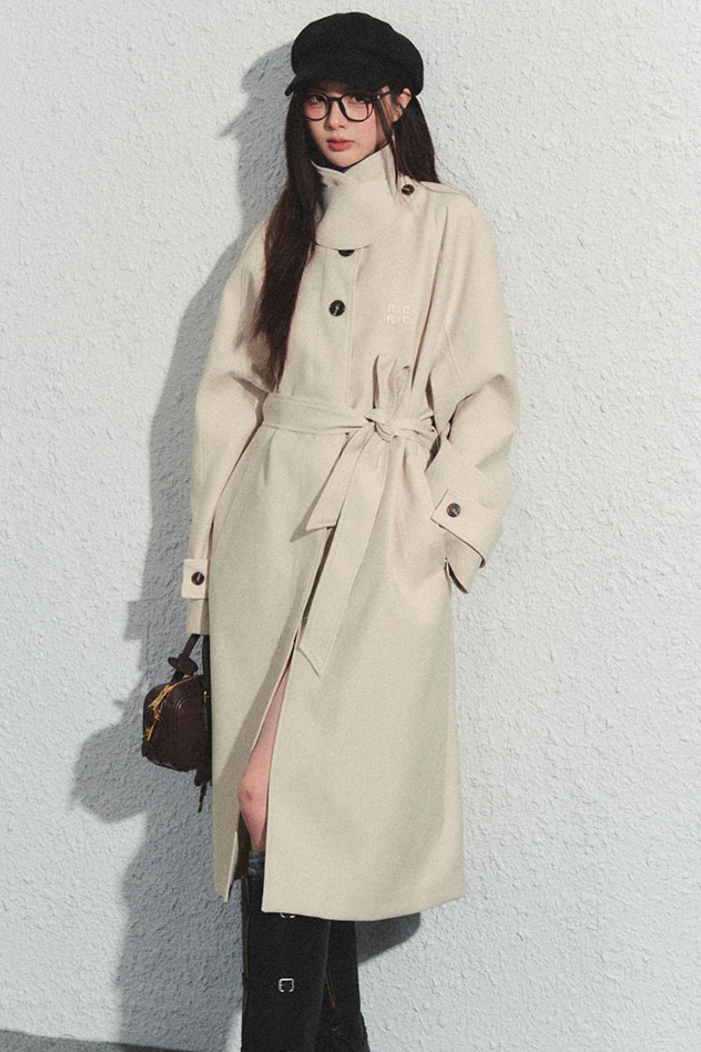 Chic Solid Color Trench Coat