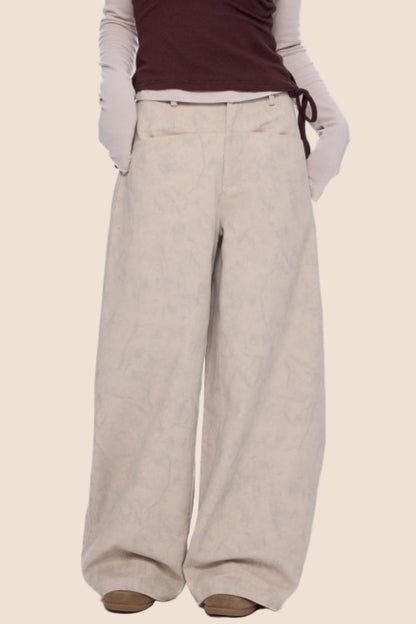 Retro Scimitar Wide-Leg Pants