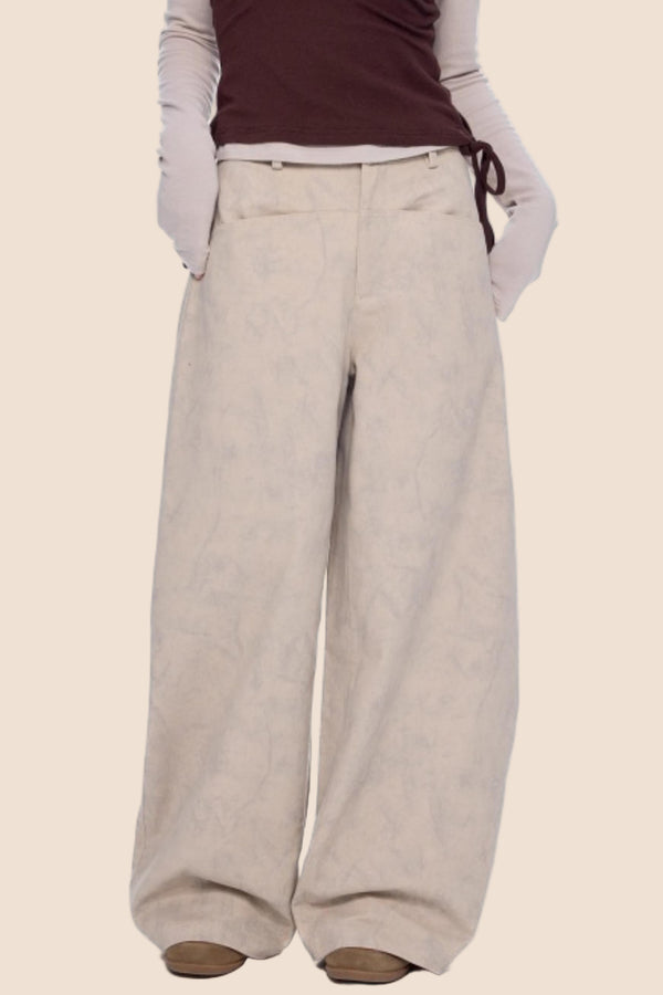 Retro Scimitar Wide-Leg Pants