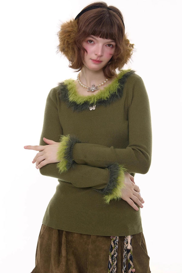 American Retro Knitted Sweater