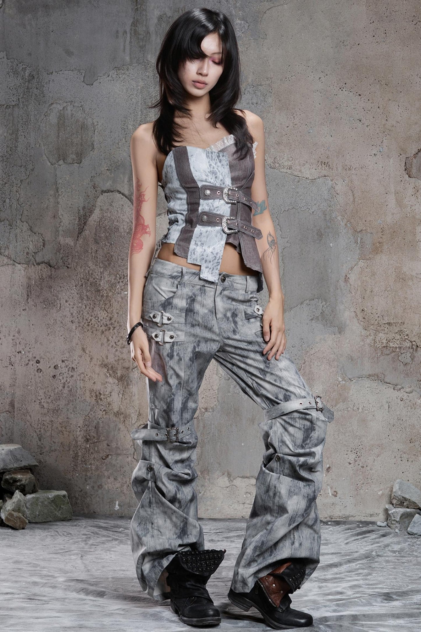 Retro Industrial Bandeau Top