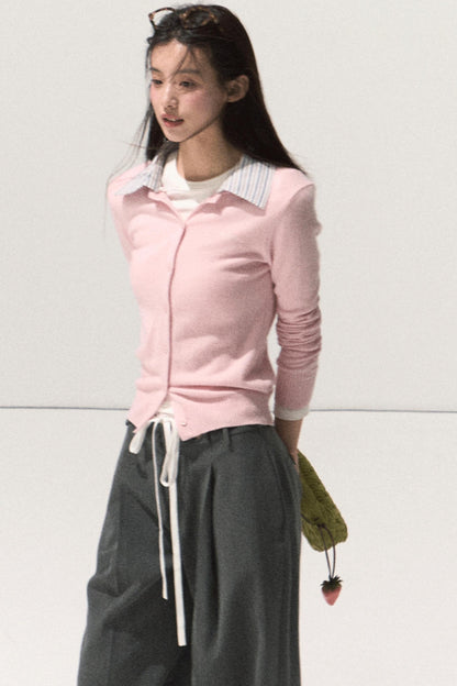 Linear Drape Slacks Pants