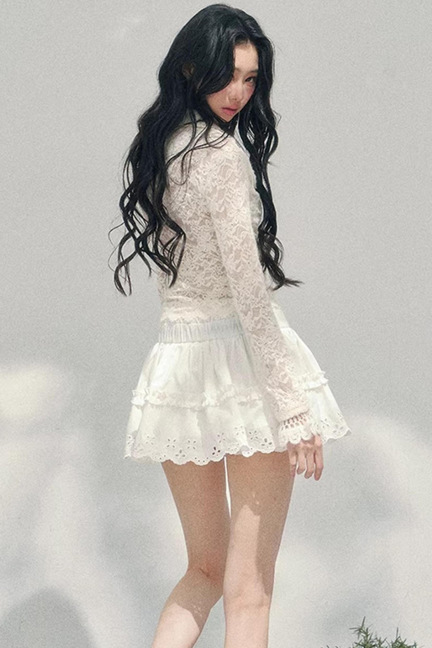 Blurred Focus Lace Top