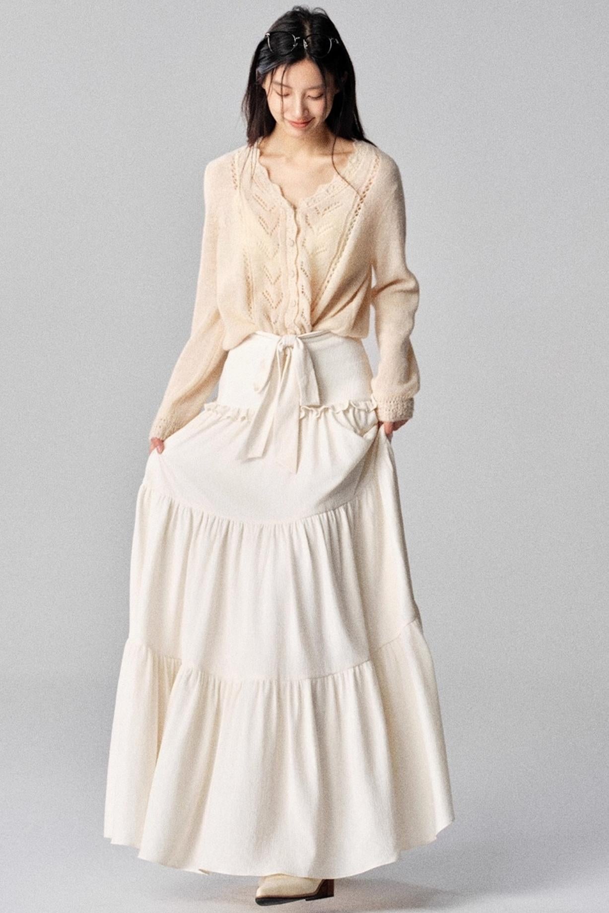 Mountains Melody White Skirt