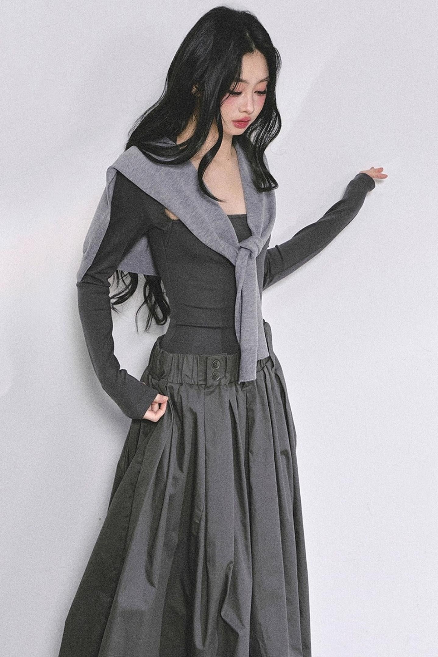 French Slimming Long Dress