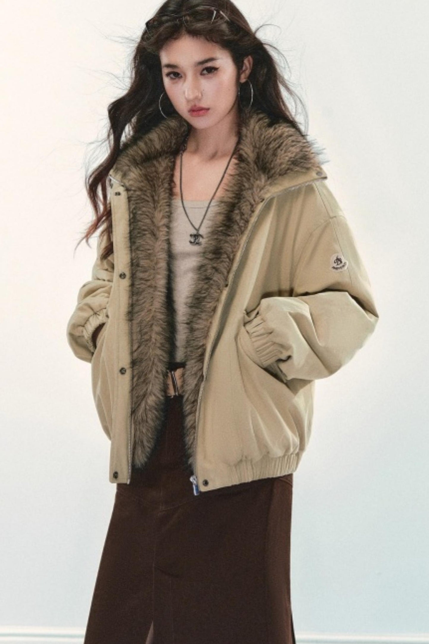 Retro Fur Collar Winter Coat