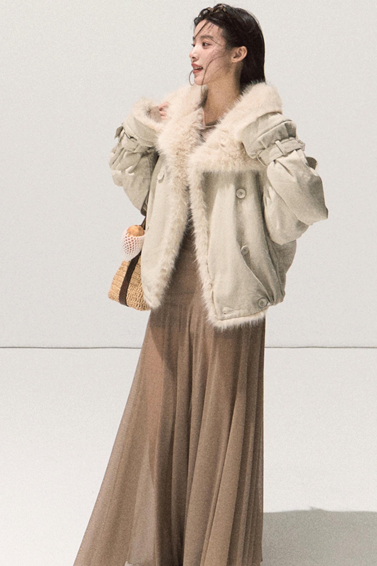 Soft Mist Shoulder Dress