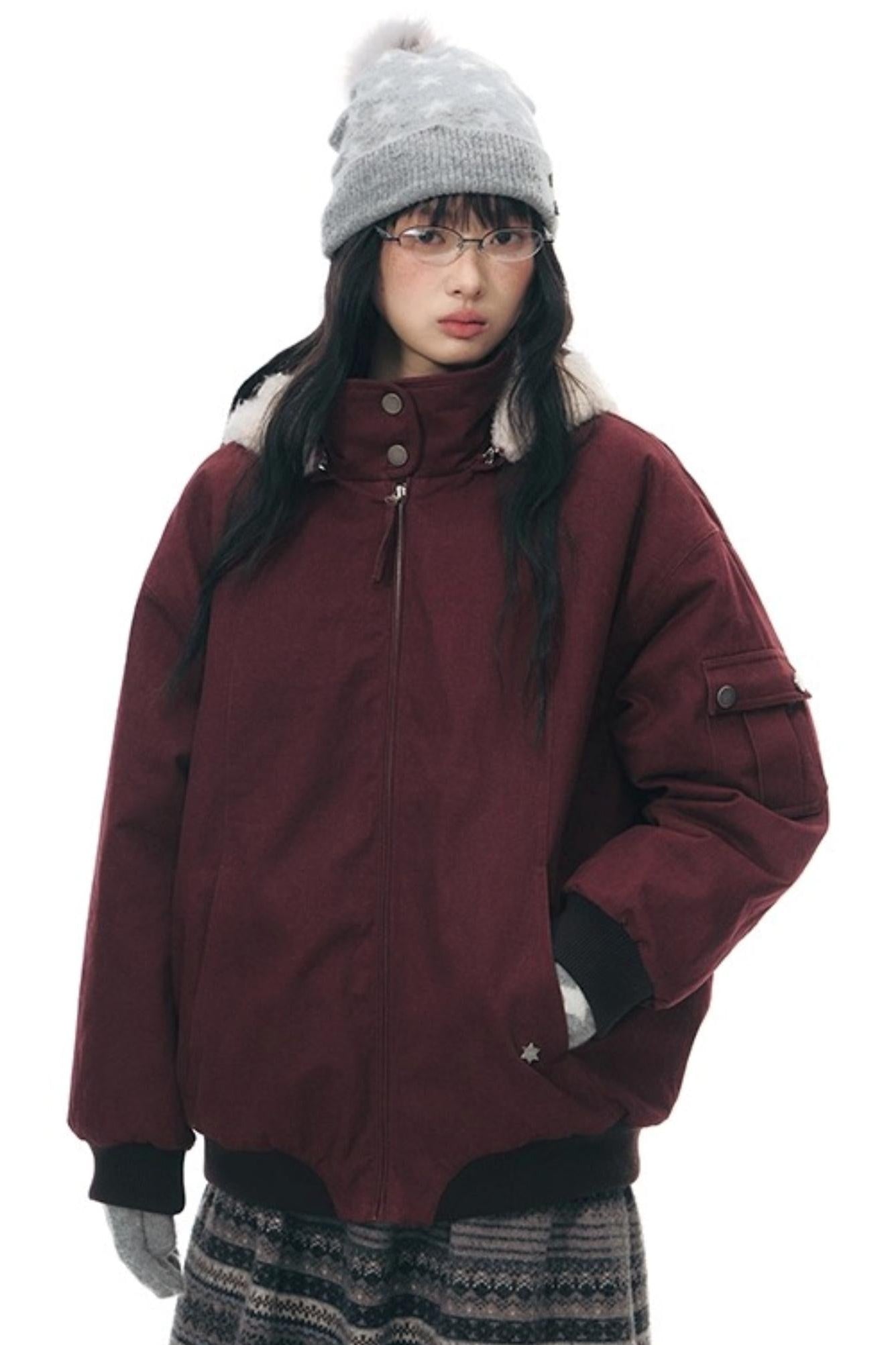 Vintage Red Cotton Jacket