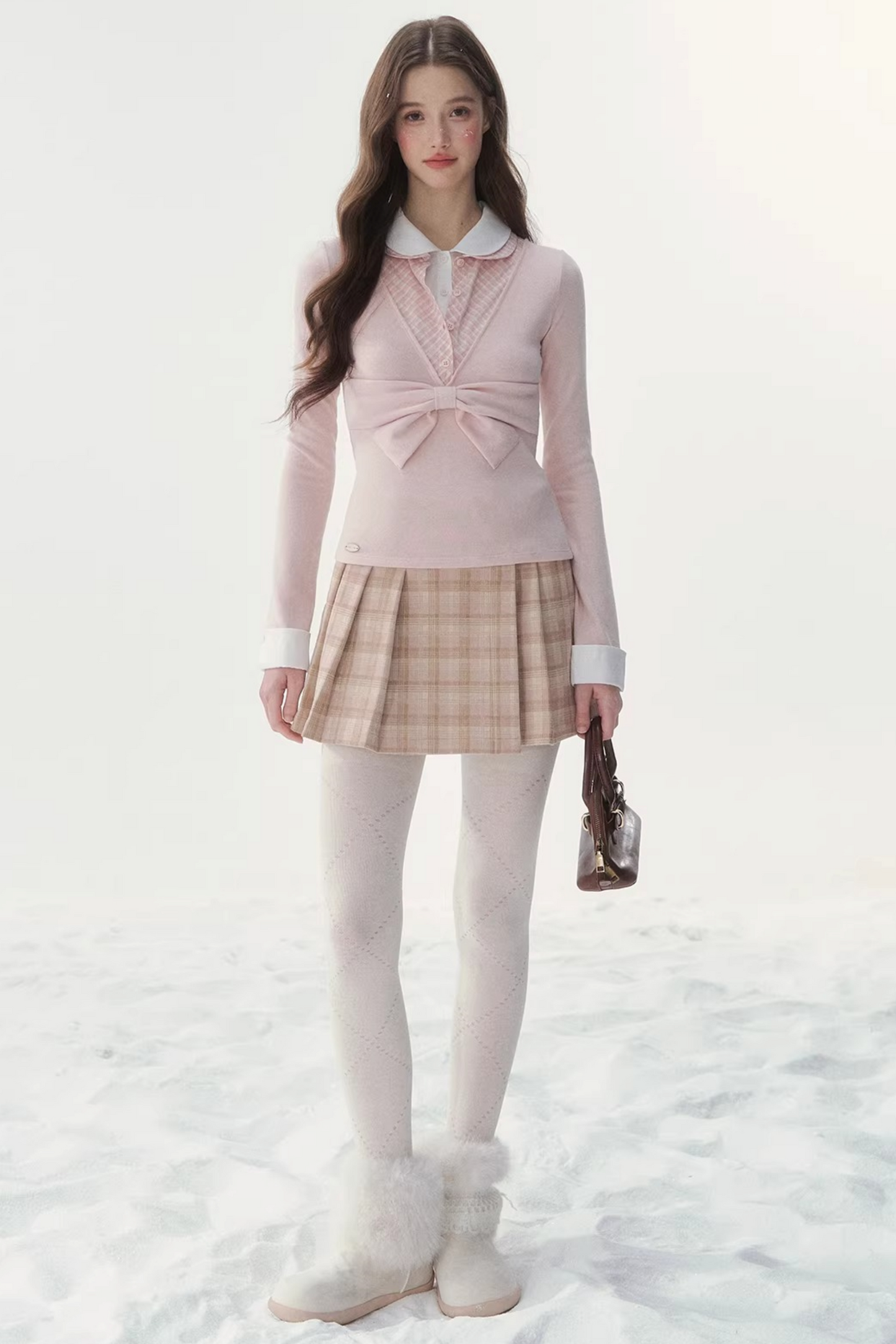 Doll Collar Three-Piece Top