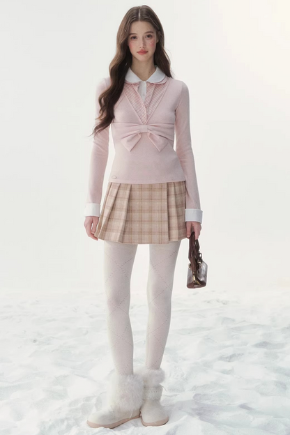 Doll Collar Three-Piece Top